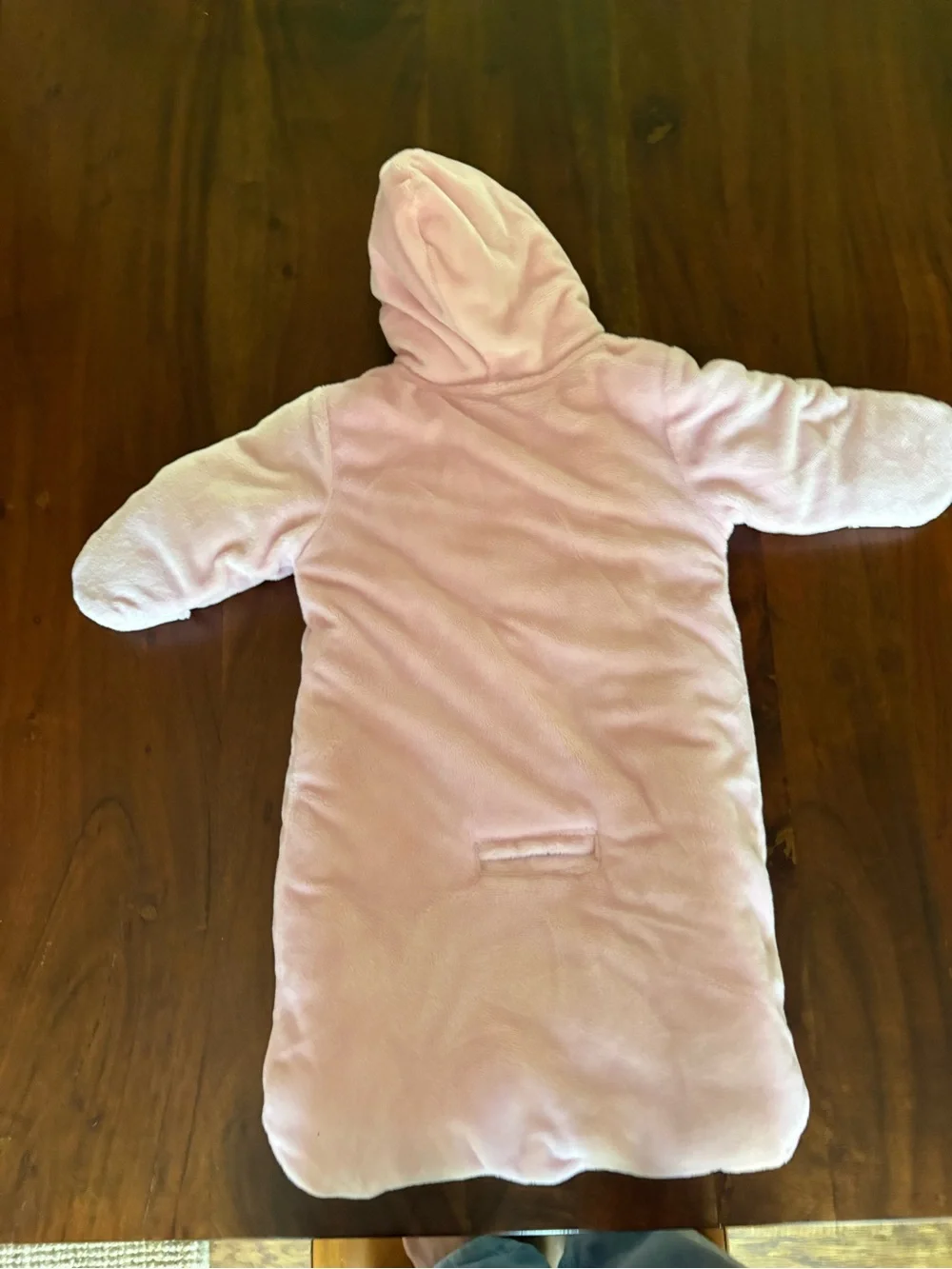 Carter's Light Pink Hooded Fleece Snow Sack with Bunny Applique